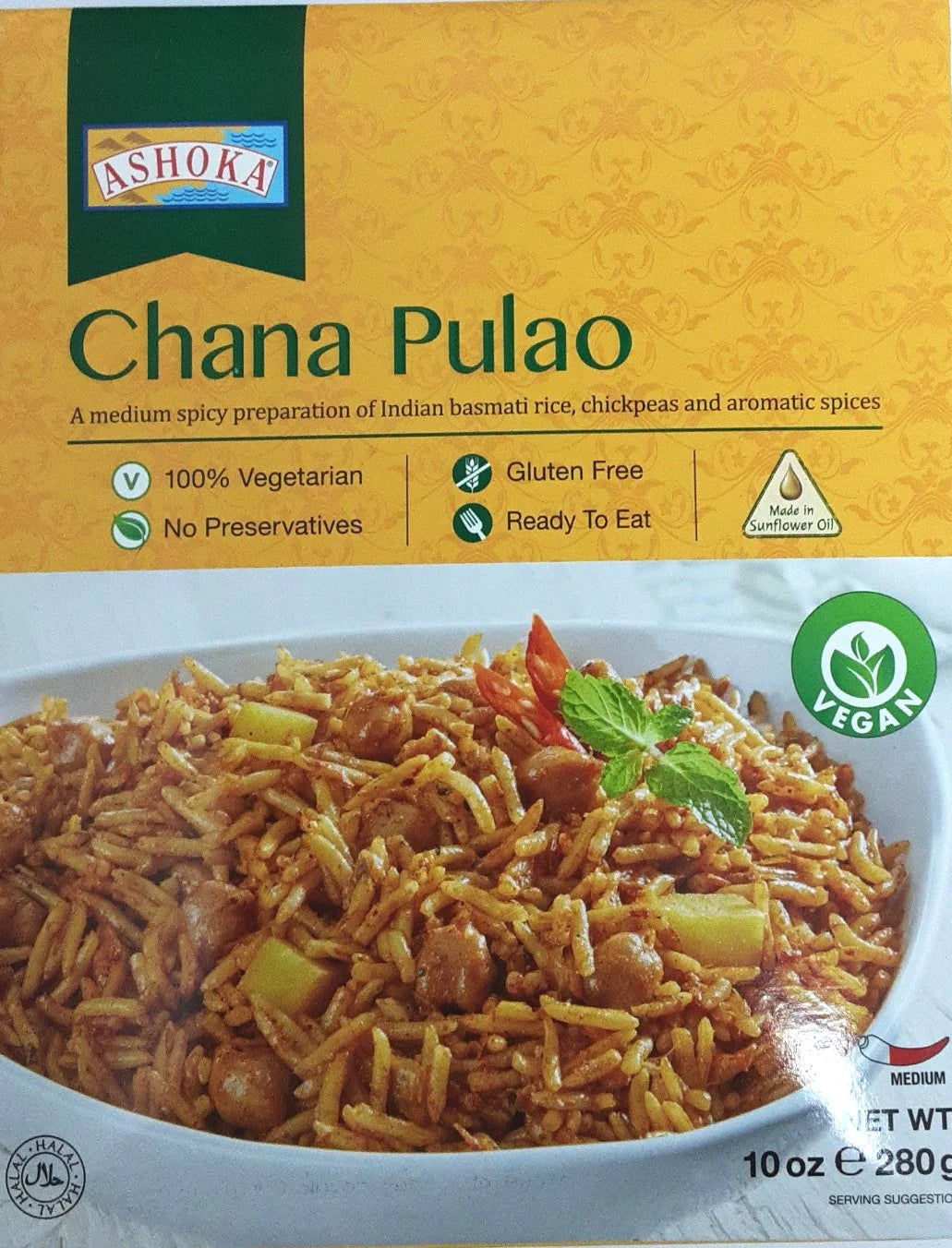 Ashoka Ready Meal Chana Puloa 280g