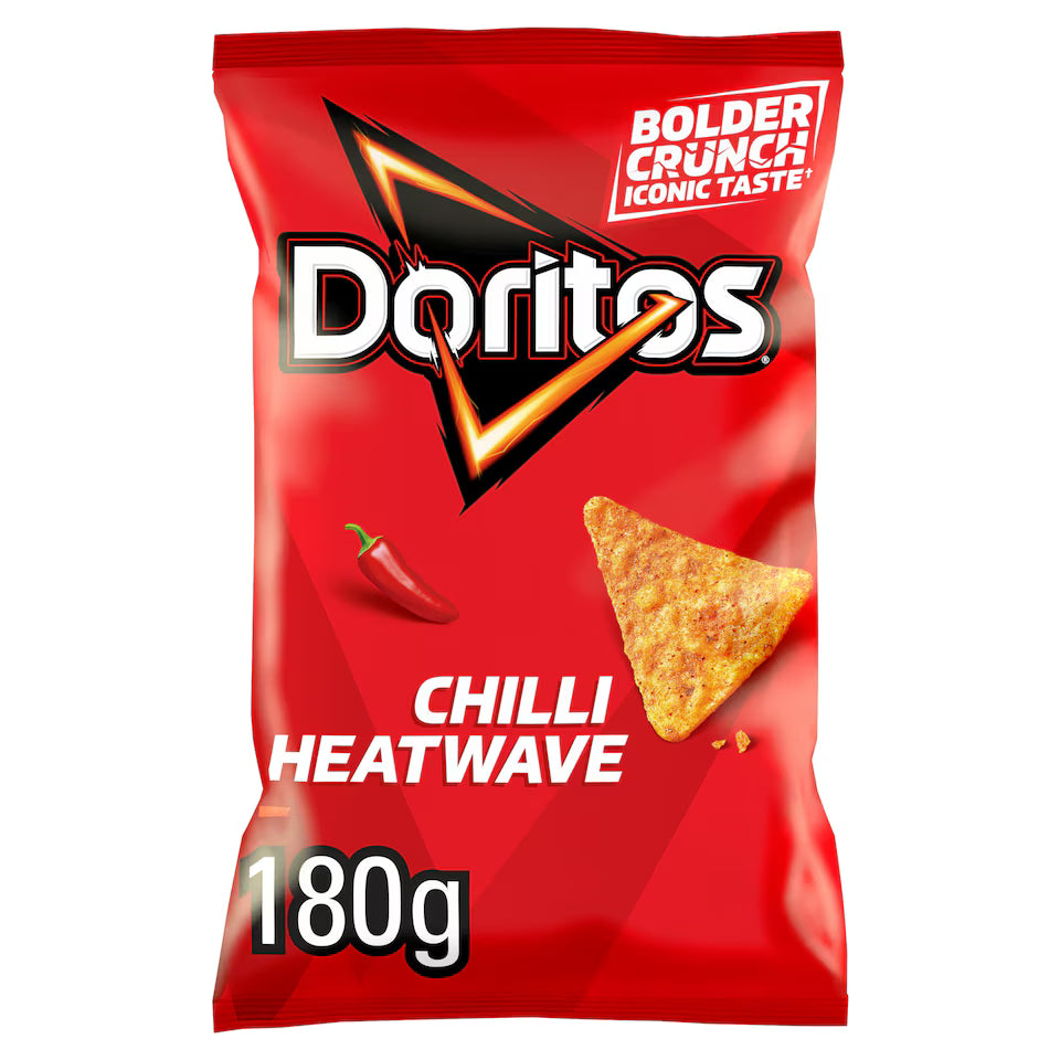 Doritos Tortilla Chips Chilli Heatwave Sharing Bag Crisps 180g