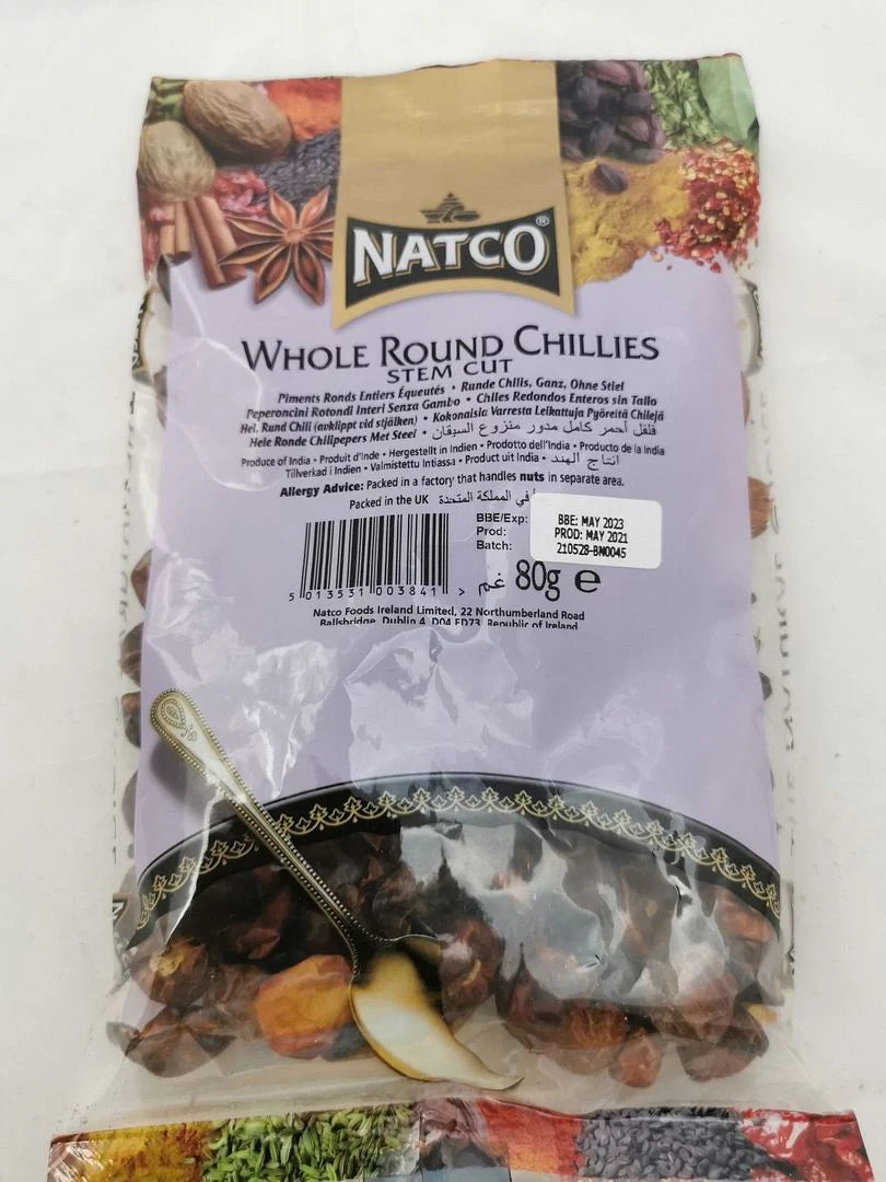 Natco Whole Round Chillies 80g