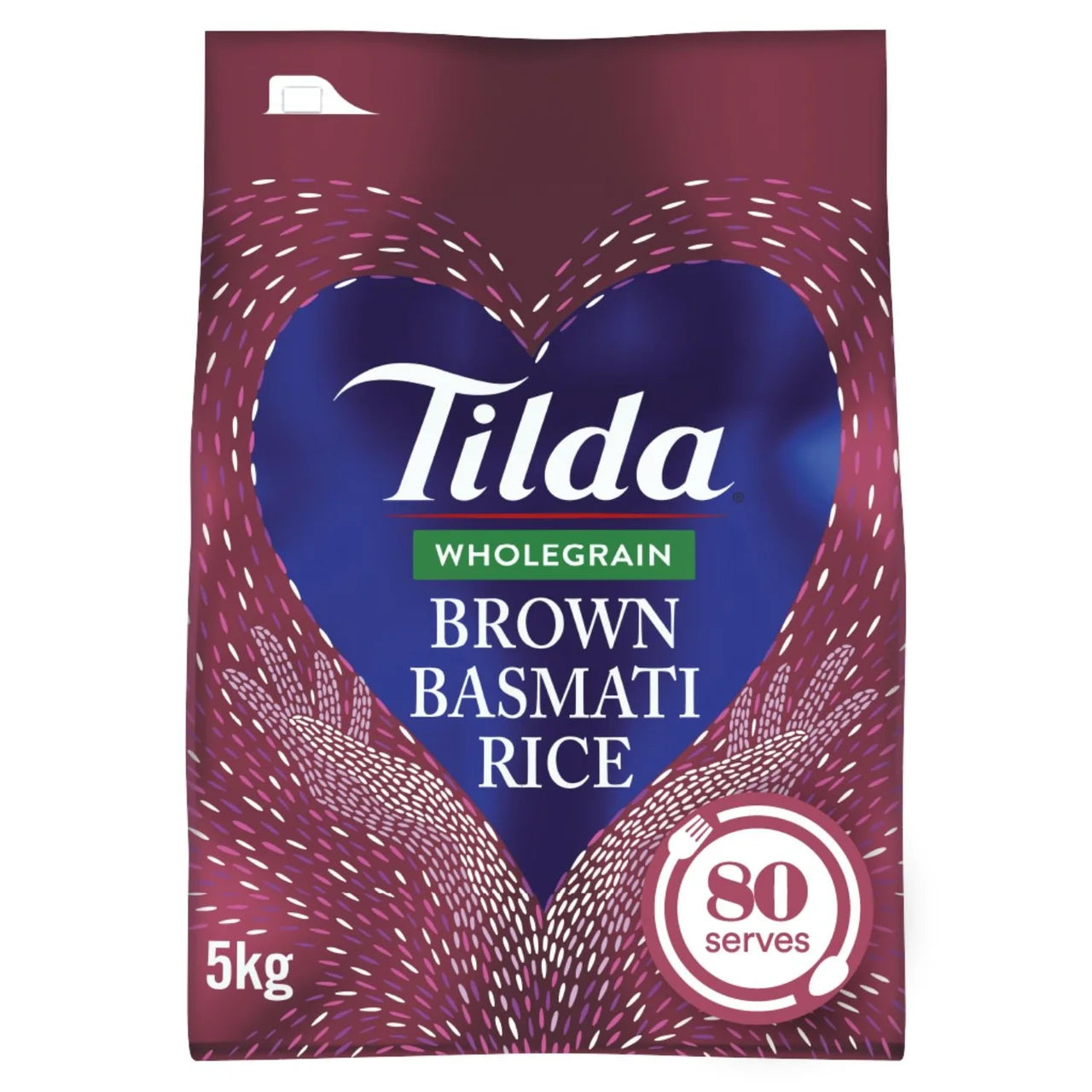 Tilda whole grain brown basmati rice 5kg