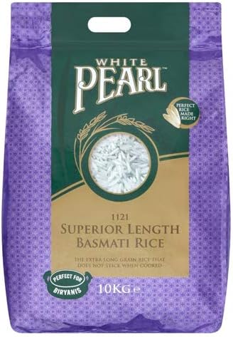 White pearl 1121 superior length basmati rice 10kg