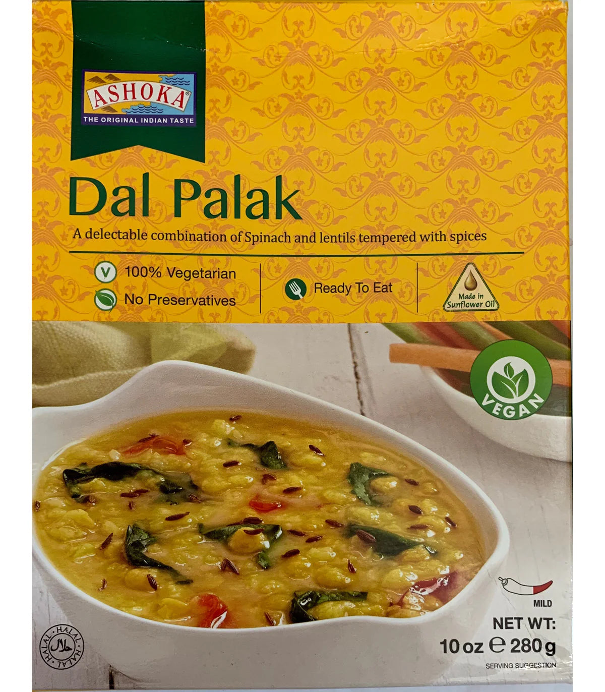 Ashoka Ready Meal Dal Palak 280g