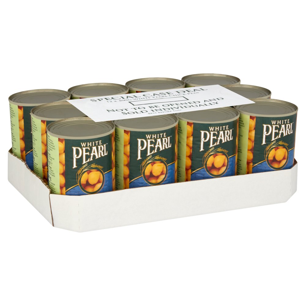 White Pearl Classic Boiled Chick Peas - 12 x 400g