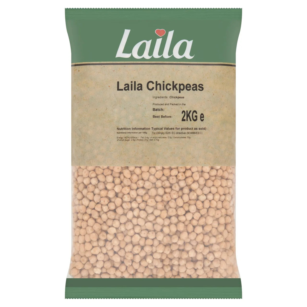 Laila Chickpeas 2kg (2 for £6.49)