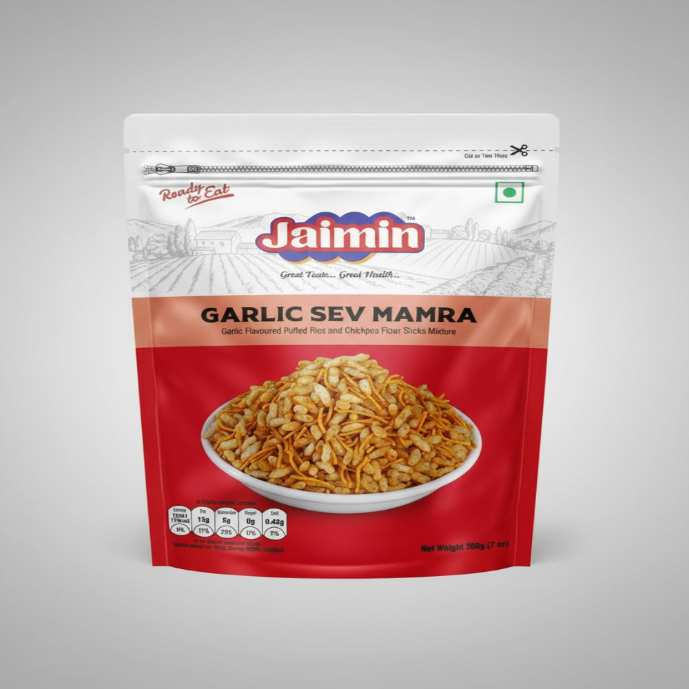 Jaimin Garlic Sev Mamra 200g