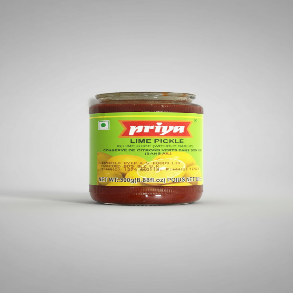 Priya Pickle Lime in Lime Juice Without Garlic 300g