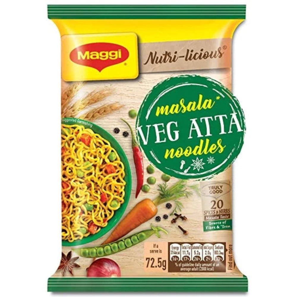 Maggi Masala Veg Atta Noodles 70g 3 For £1.98