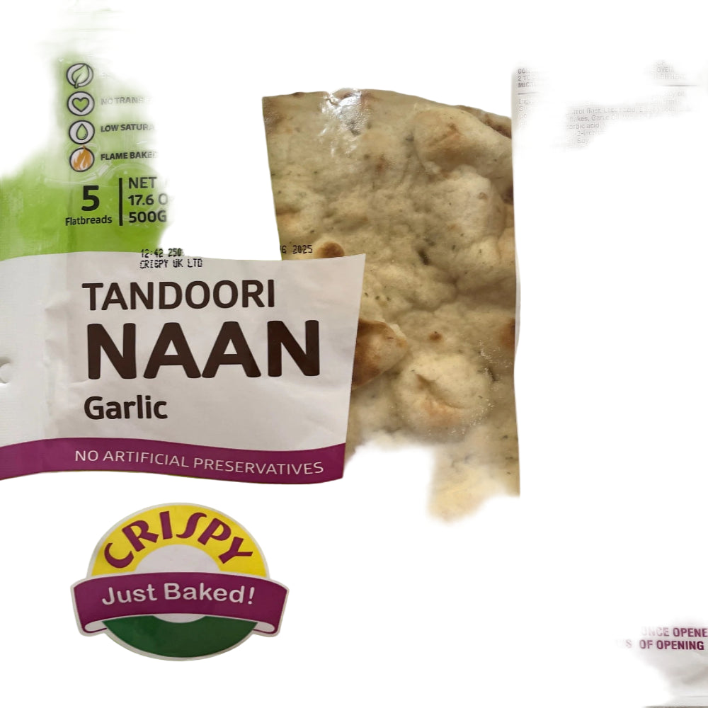Crispy Tandoori Naan garlic 5pcs 500g