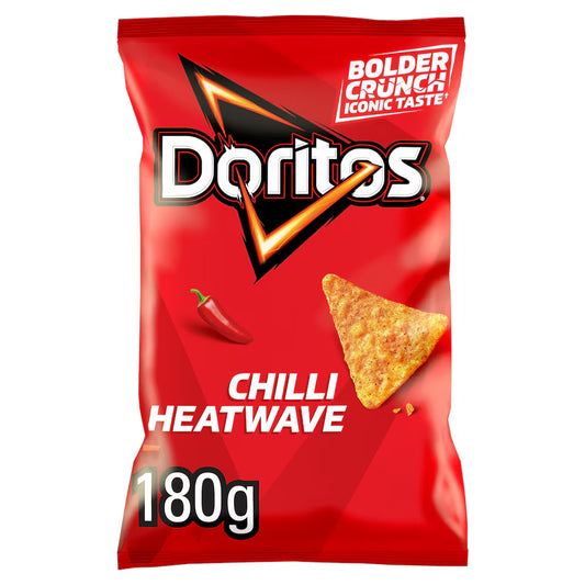 Doritos Tortilla Chips Chilli Heatwave Sharing Bag Crisps 180g