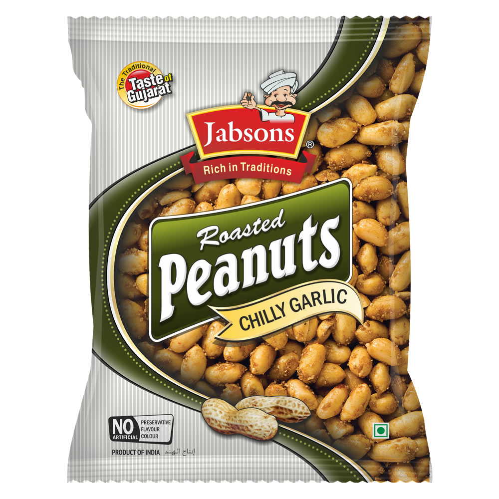 Jabsons Roasted Peanuts Chilly Garlic 140g