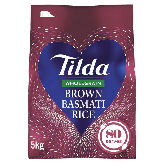 Tilda whole grain brown basmati rice 5kg