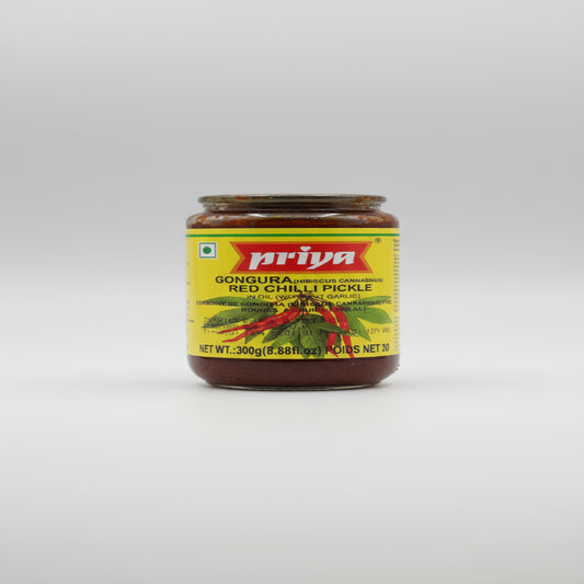 Priya Pickle Gongura & Red Chilli In Oil Without Garlic 300g