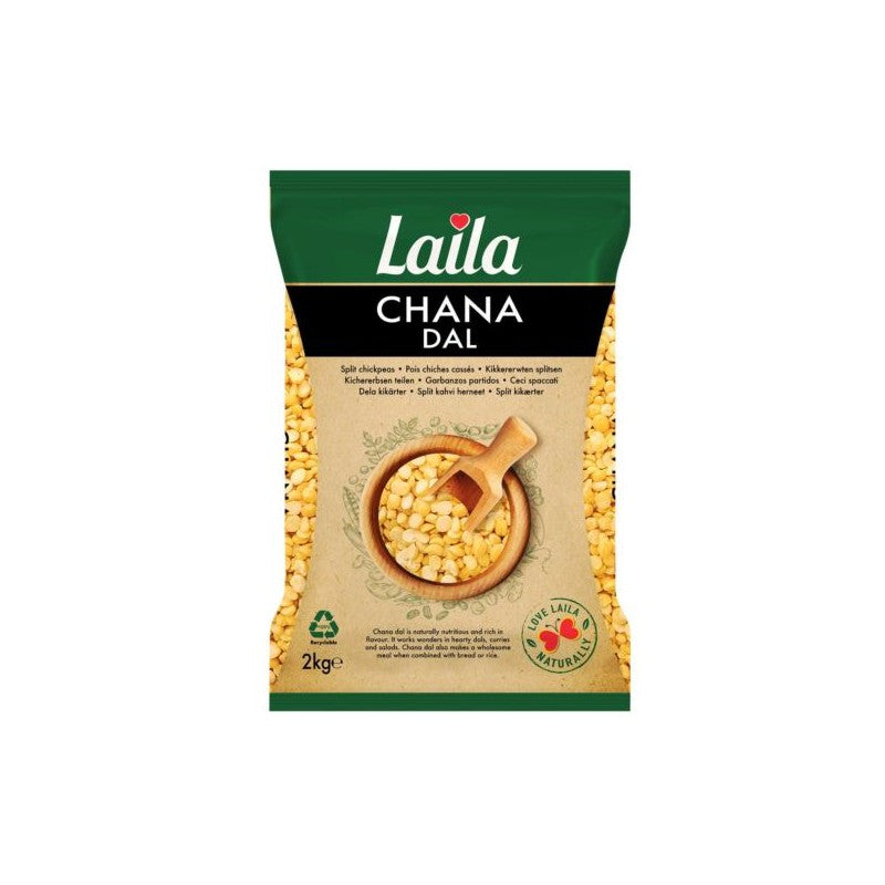 Laila Chana Dal Split Chickpeas – 2kg (2 for £6.49)