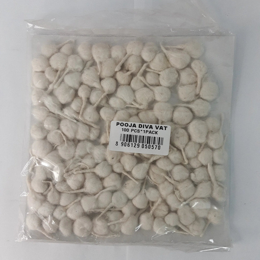 Cotton Wicks Jyot Round 100pcs Approx